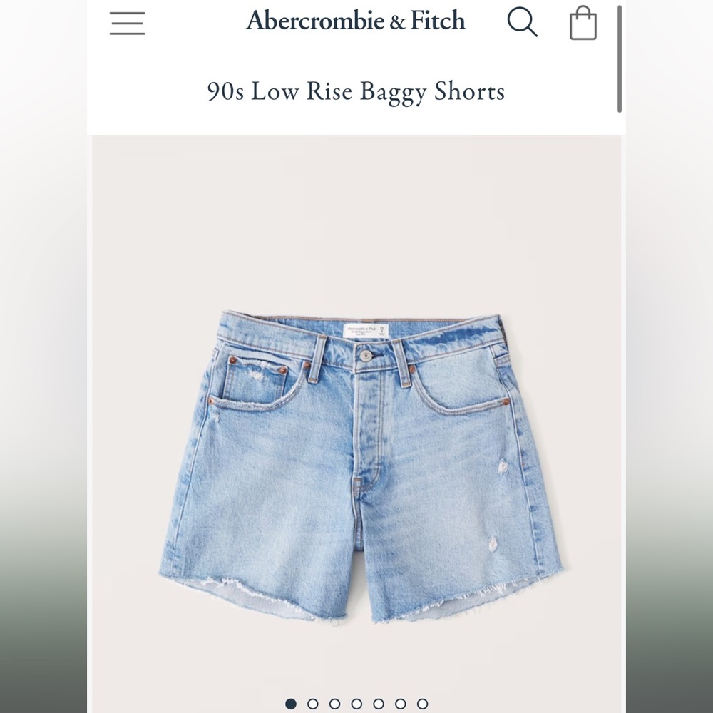 Abercrombie & Fitch- Women’s 90s Low Rise Baggy Short- Sz 10 Waist 30